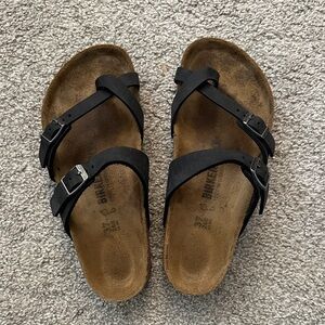 Birkenstock Mayari Black Cross-Strap Sandals